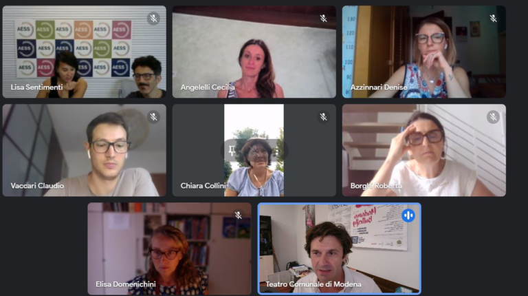 Online meeting with Teachers, AESS and Teatro Comunale di Modena in preparation of the first theatre visit. Sept 18, 2023