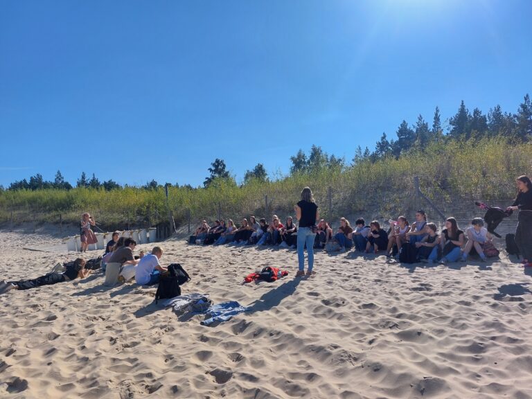 Students in Gdańsk during their first project meeting